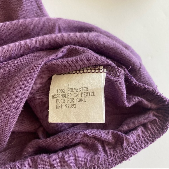 Charlotte Russe Purple Deep V-Neck Sparkle Short Sleeve Top - Picture 6 of 11